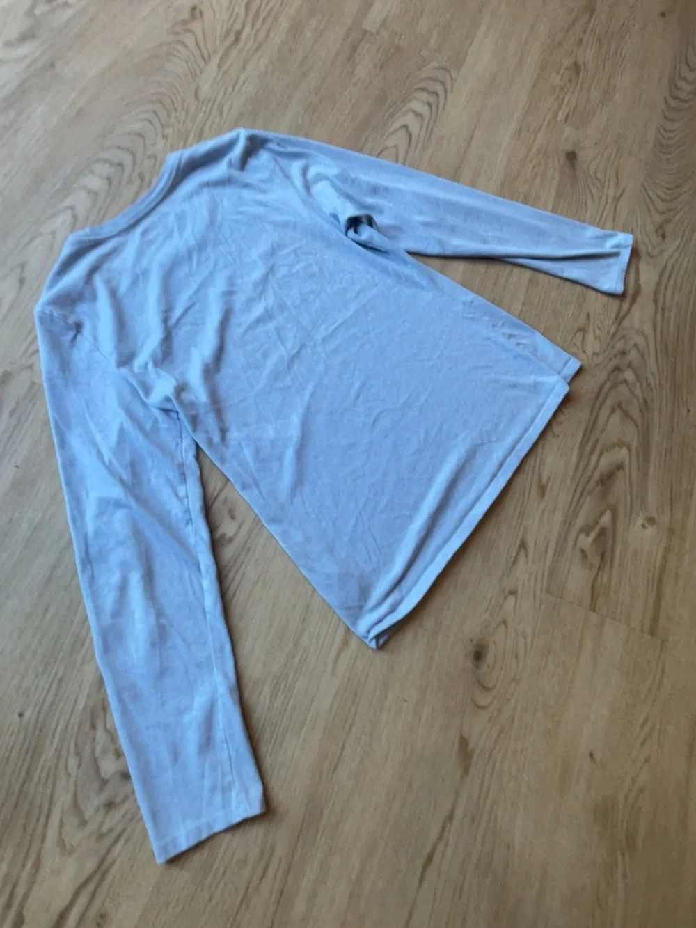 Nike Boys Light light blue Long Sleeve Tee with Small Red Swoosh